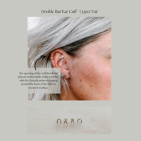 Double Bar Ear Cuff - Upper Ear