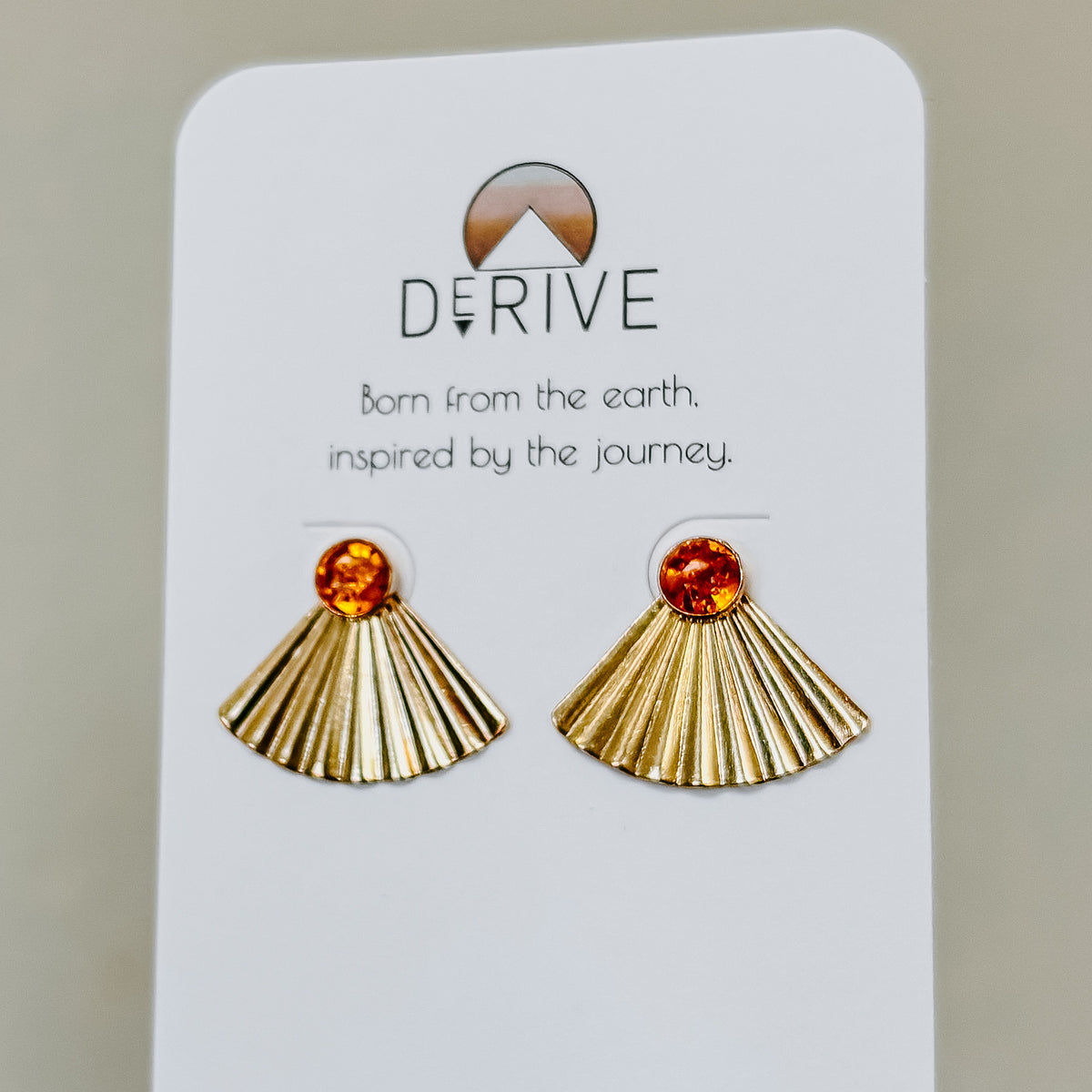 Sunset Amber Ear Jacket Earrings — alternate view