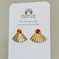 Sunset Amber Ear Jacket Earrings — alternate view