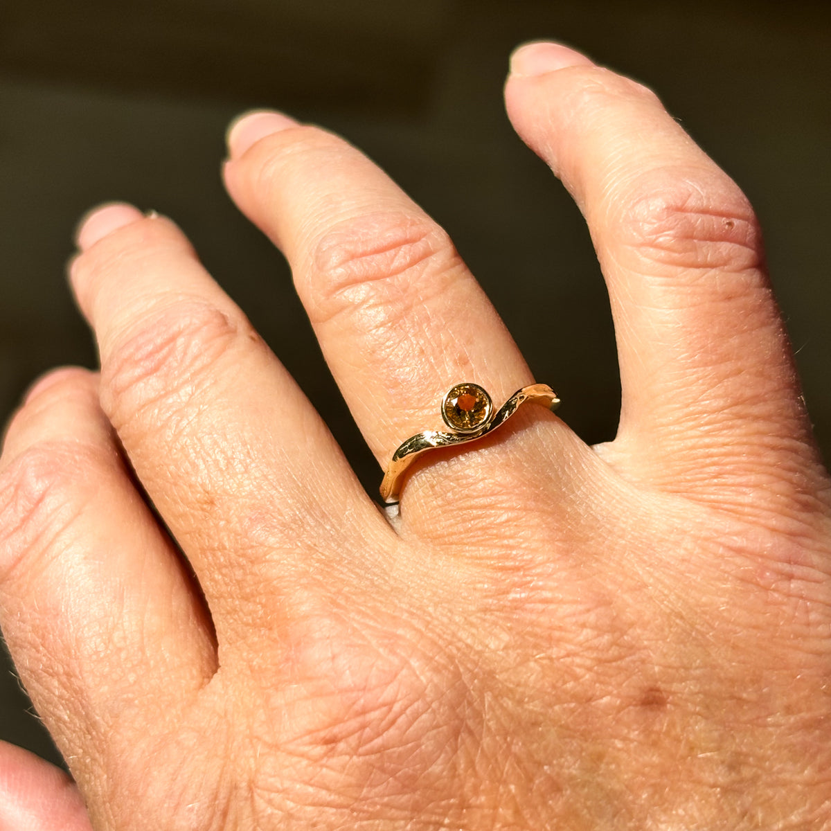 Current Ring with Citrine