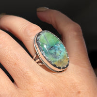 Echo of the Earth Opalized Petrified Wood Ring size 7- custom