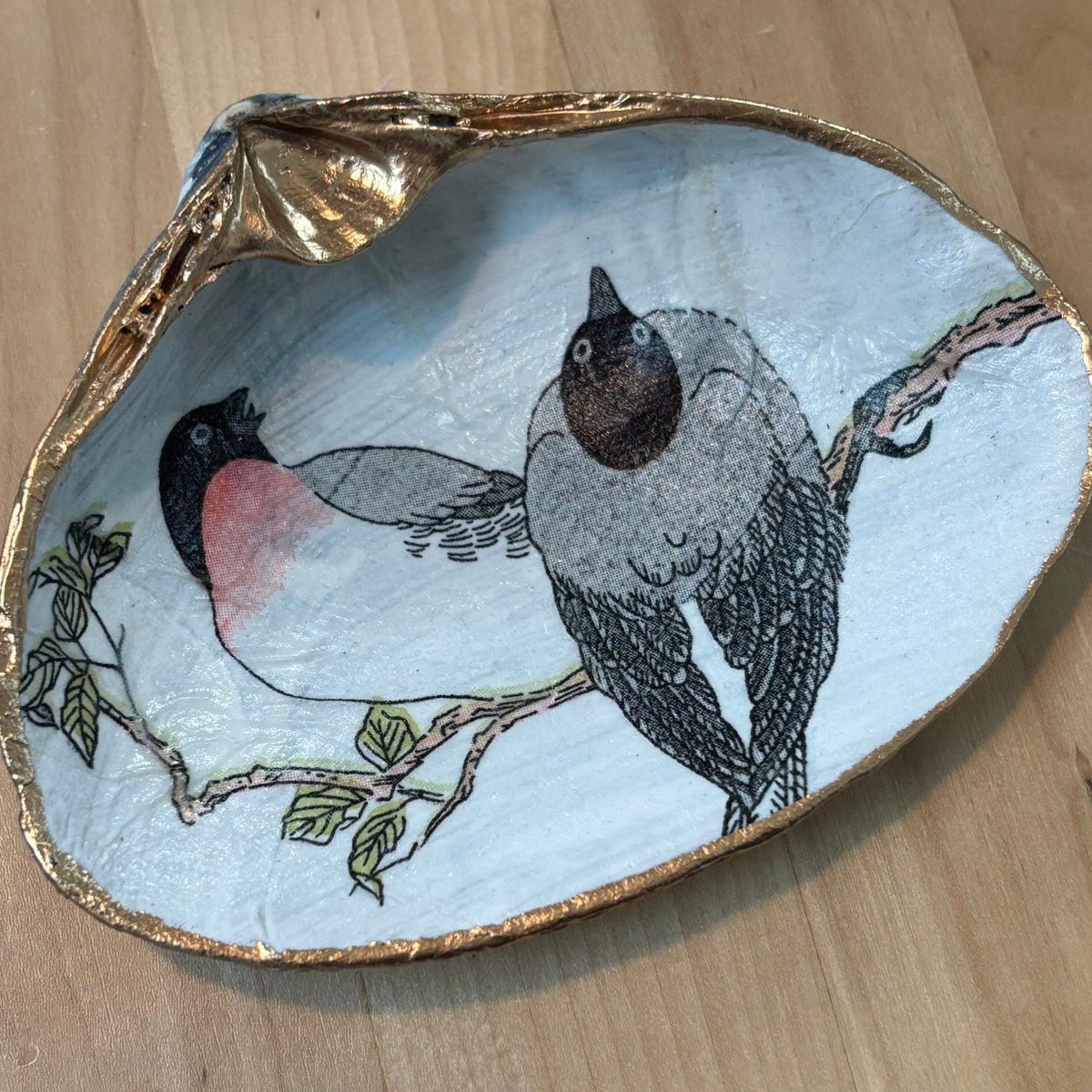 Birds of a Feather Shell Jewelry Dish