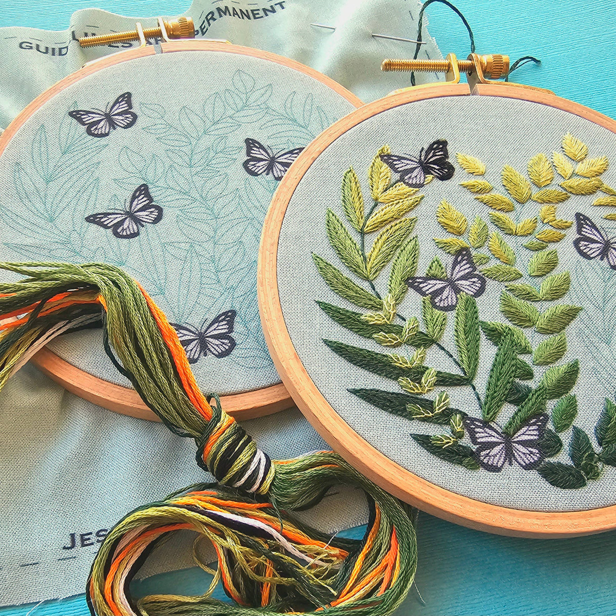 Butterfly Grove DIY Hand Embroidery Kit