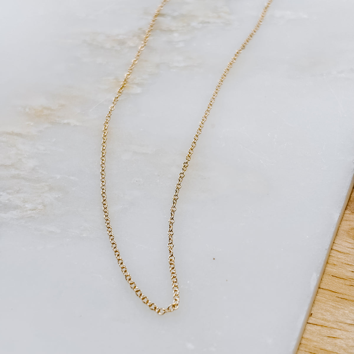 Solid 14k Gold Dainty Chain Necklace