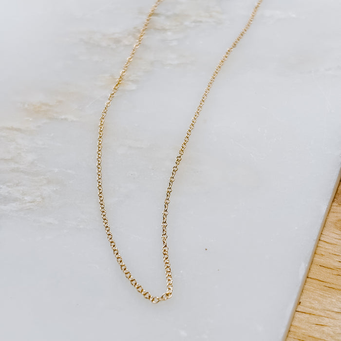 Solid 14k Gold Dainty Chain Necklace