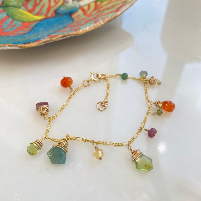 Mixed Gem Bracelet 6.5”-7.5”