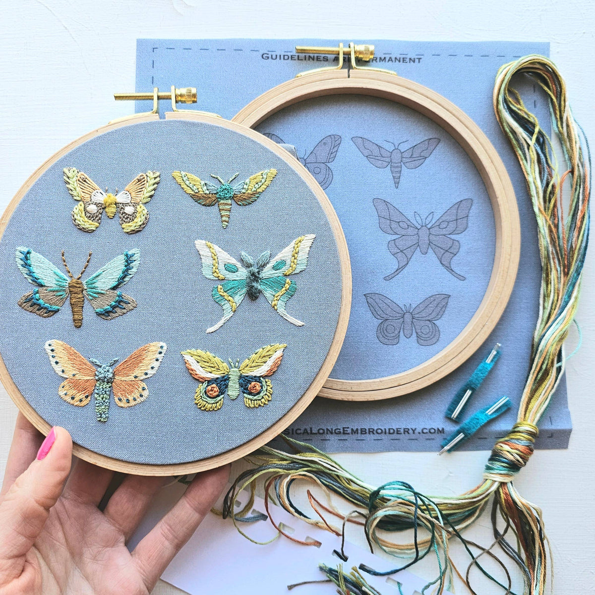 Moth DIY Embroidery Kit