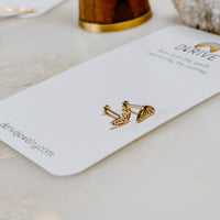 Butterfly Solid 14k Gold Stud Earrings