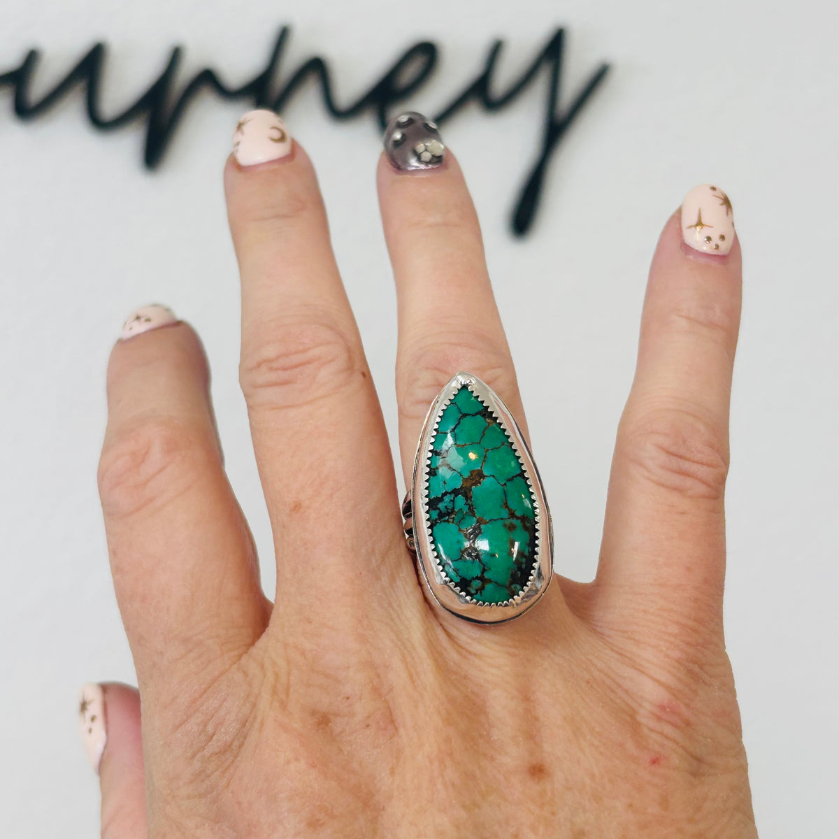 Statement Ring Hubei Turquoise, size 7