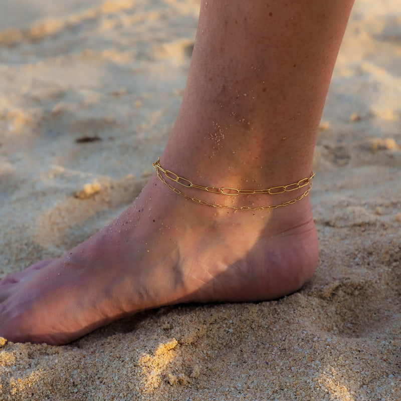 Paperclip Chain Anklet