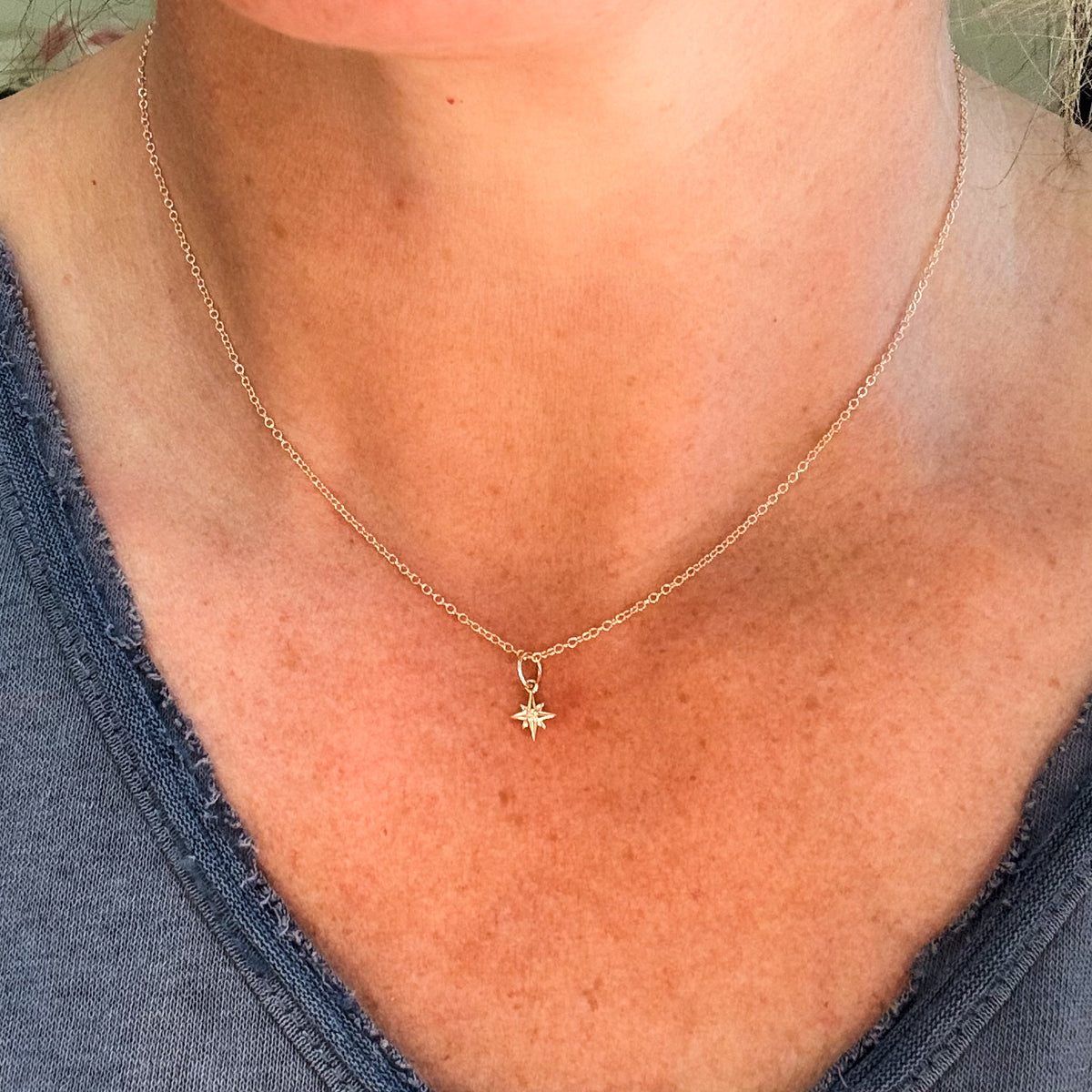 North Star 14k Gold Charm (Charm only)