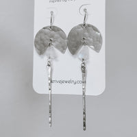 Free Spirit Moonstone Earrings in sterling silver or 14k gold fill — side view