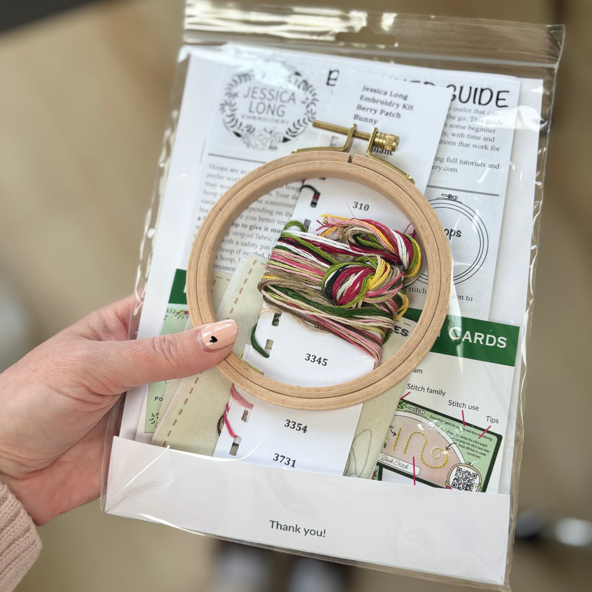 Berry Patch Bunny DIY Embroidery Craft Kit