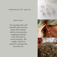 Double Bar Ear Cuff - Upper Ear