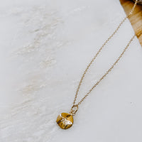 Sand Dollar Solid 14k Gold Charm Necklace