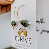 Australian Chrysoprase Threader Earrings