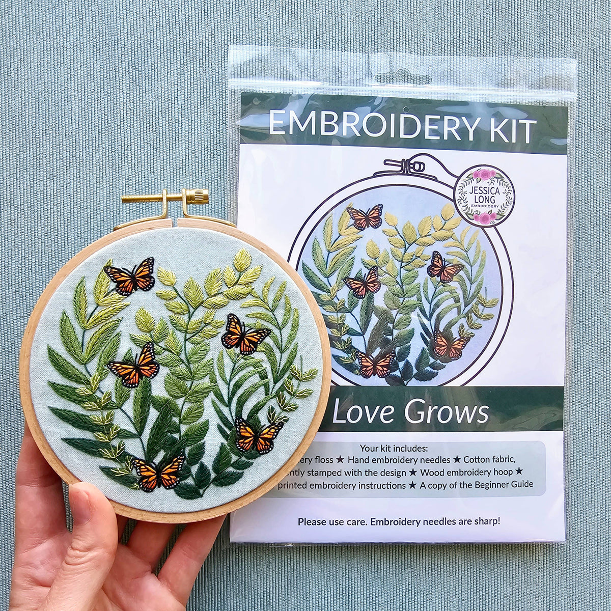 Butterfly Grove DIY Hand Embroidery Kit
