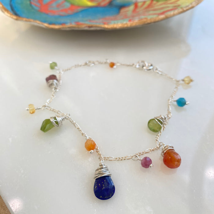 Mixed Gem Bracelet 6.5”-7.5”