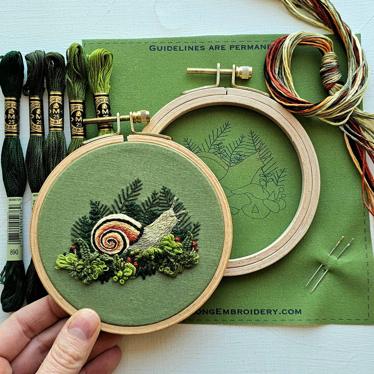 Forest Snail DIY Embroidery Kit
