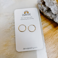 Endless Hoops Solid 14k Gold 15mm Earrings