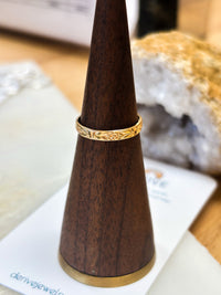 Solid 14k Gold Art Deco Stacking Ring