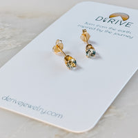 Montana Sapphire Solid 14k Gold Stud Earrings