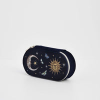 Night Sky Embroidered Oval Jewelry Box