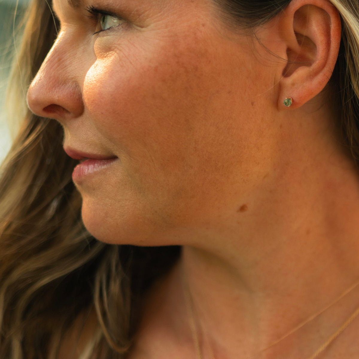 Montana Sapphire Solid 14k Gold Stud Earrings