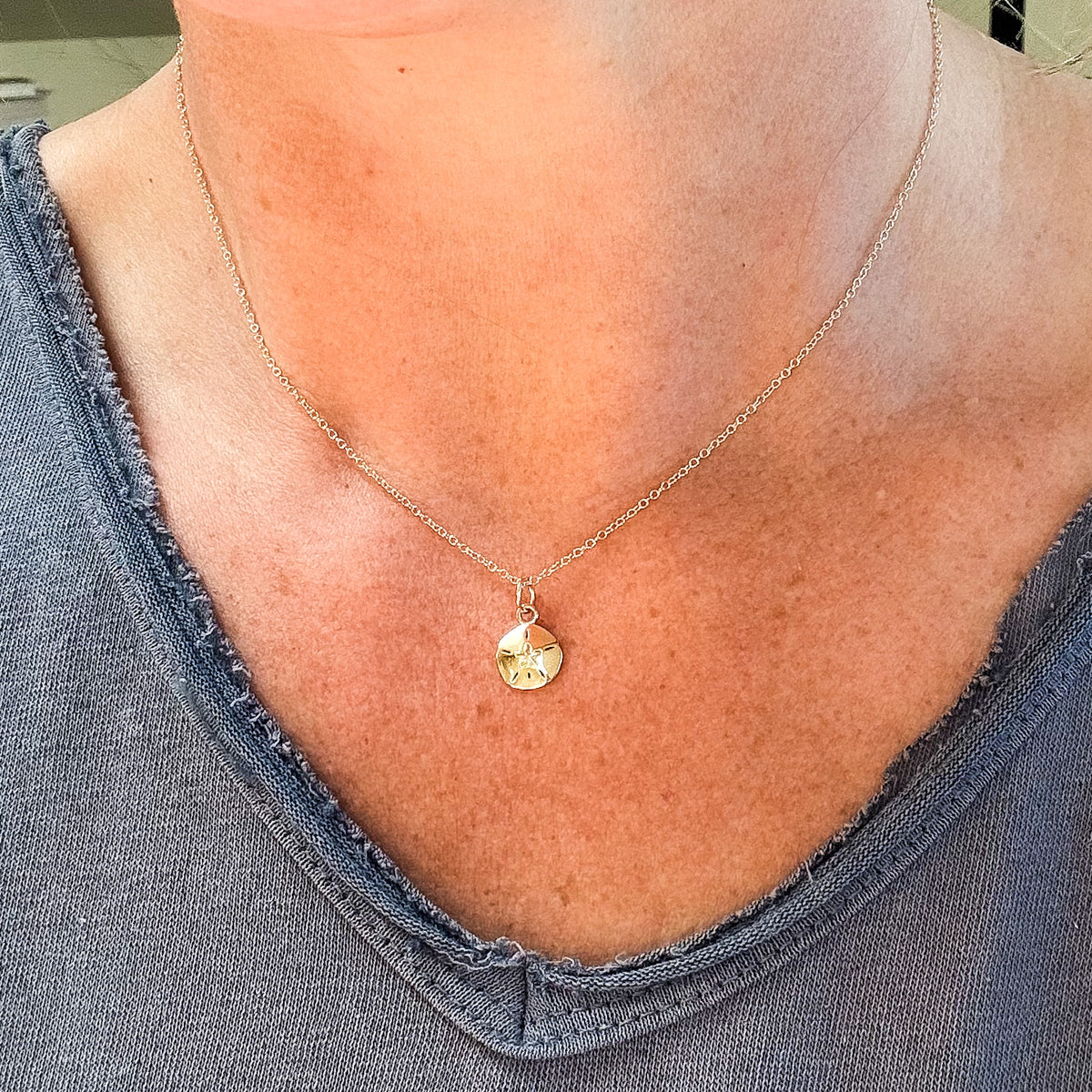 Sand Dollar 14k Gold Charm (Charm only)