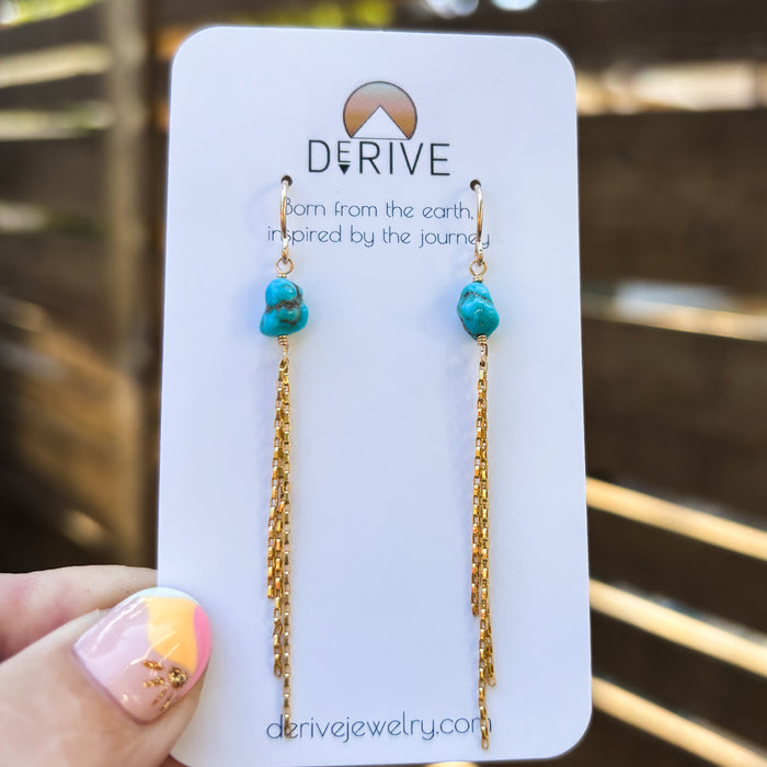Turquoise Fringe Earrings