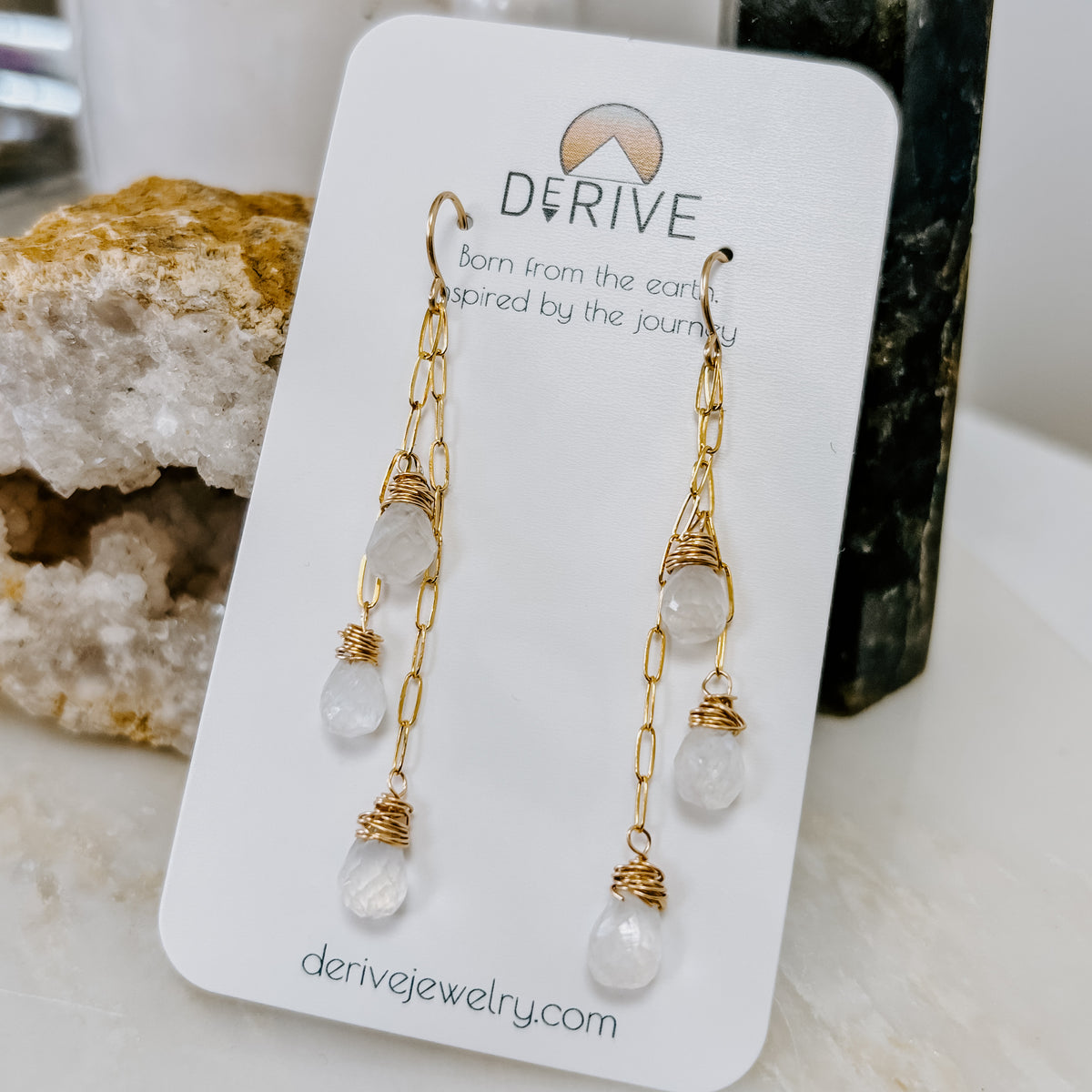 Moonstone Cascade Earrings