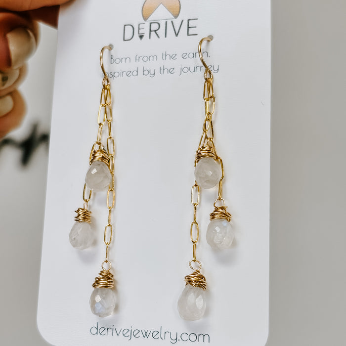 Moonstone Cascade Earrings
