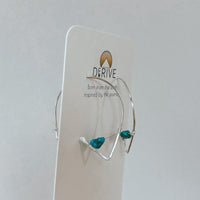 Kingman Turquoise Ear Threaders