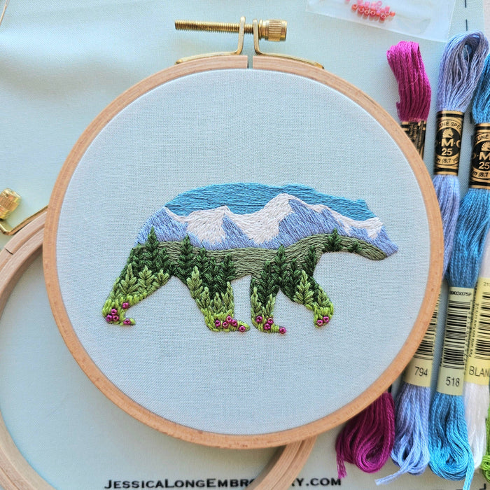 Mountain Bear DIY Embroidery Kit