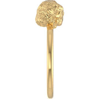 Gold Nugget Solid 14k Gold Ring