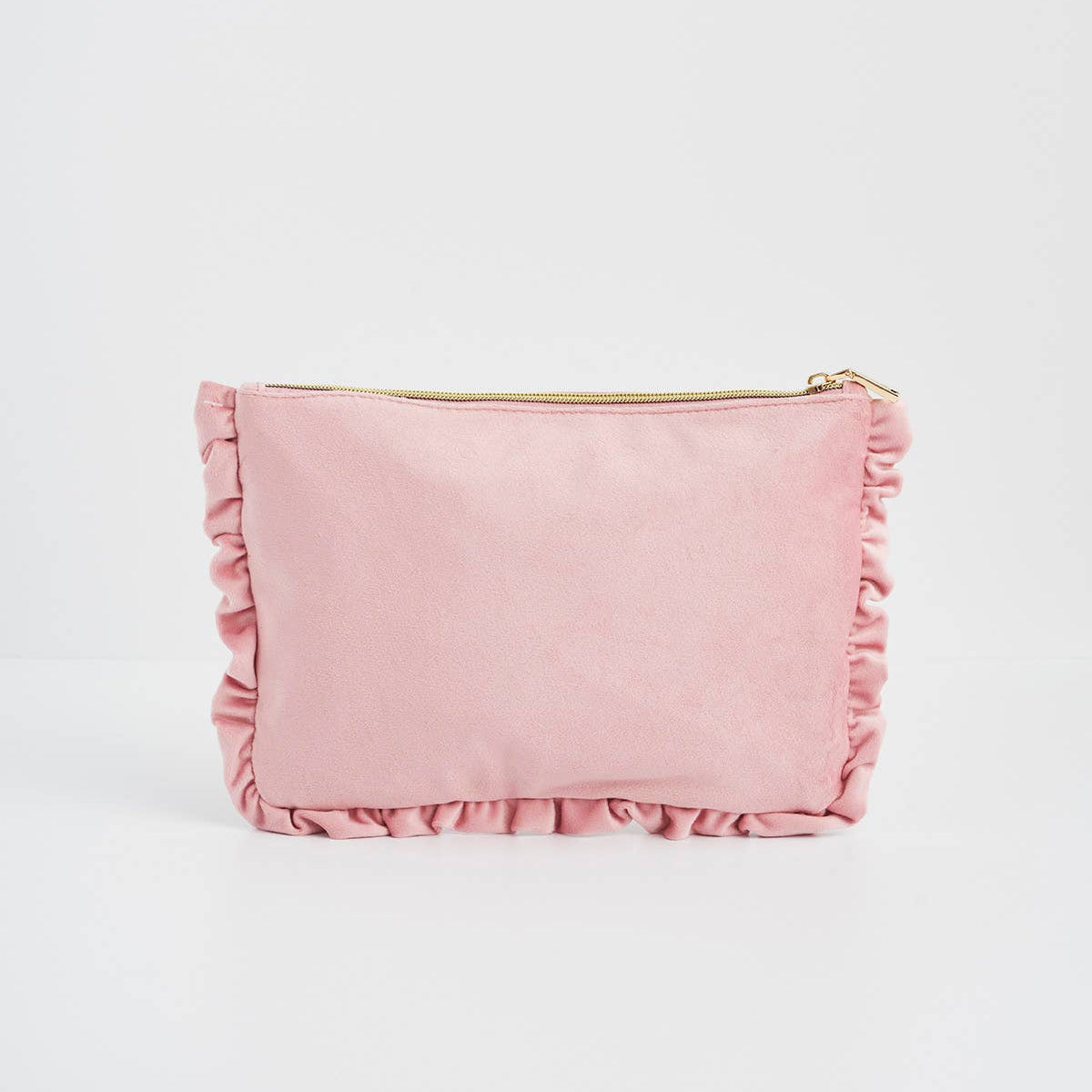 Love Notes Pink Velvet Embroidered Pouch