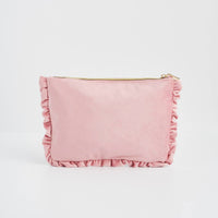 Love Notes Pink Velvet Embroidered Pouch
