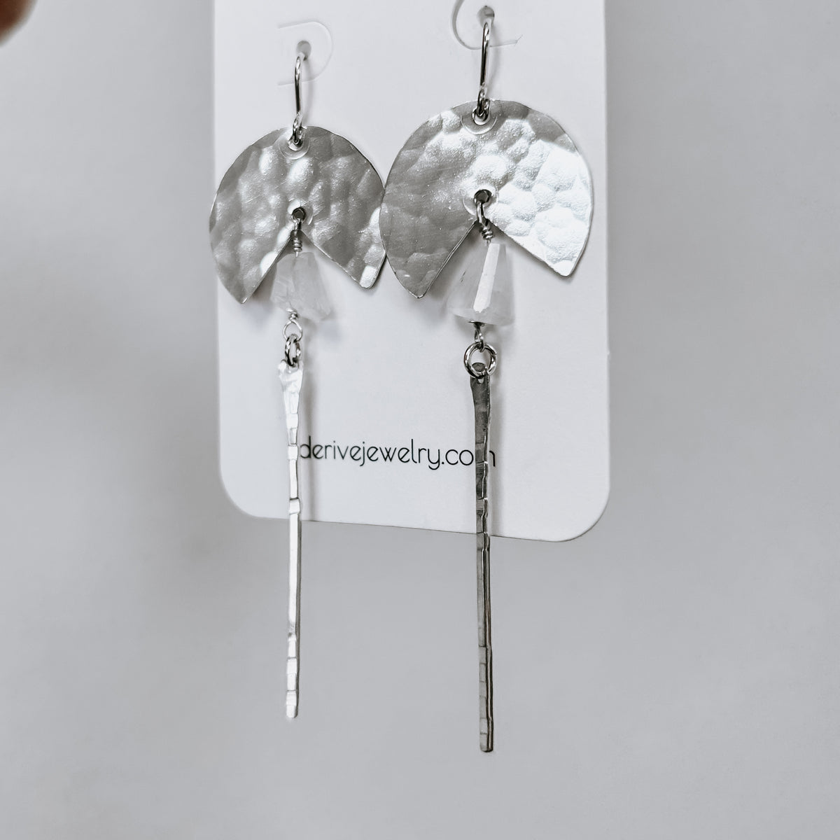Free Spirit Moonstone Earrings in sterling silver or 14k gold fill — view 7