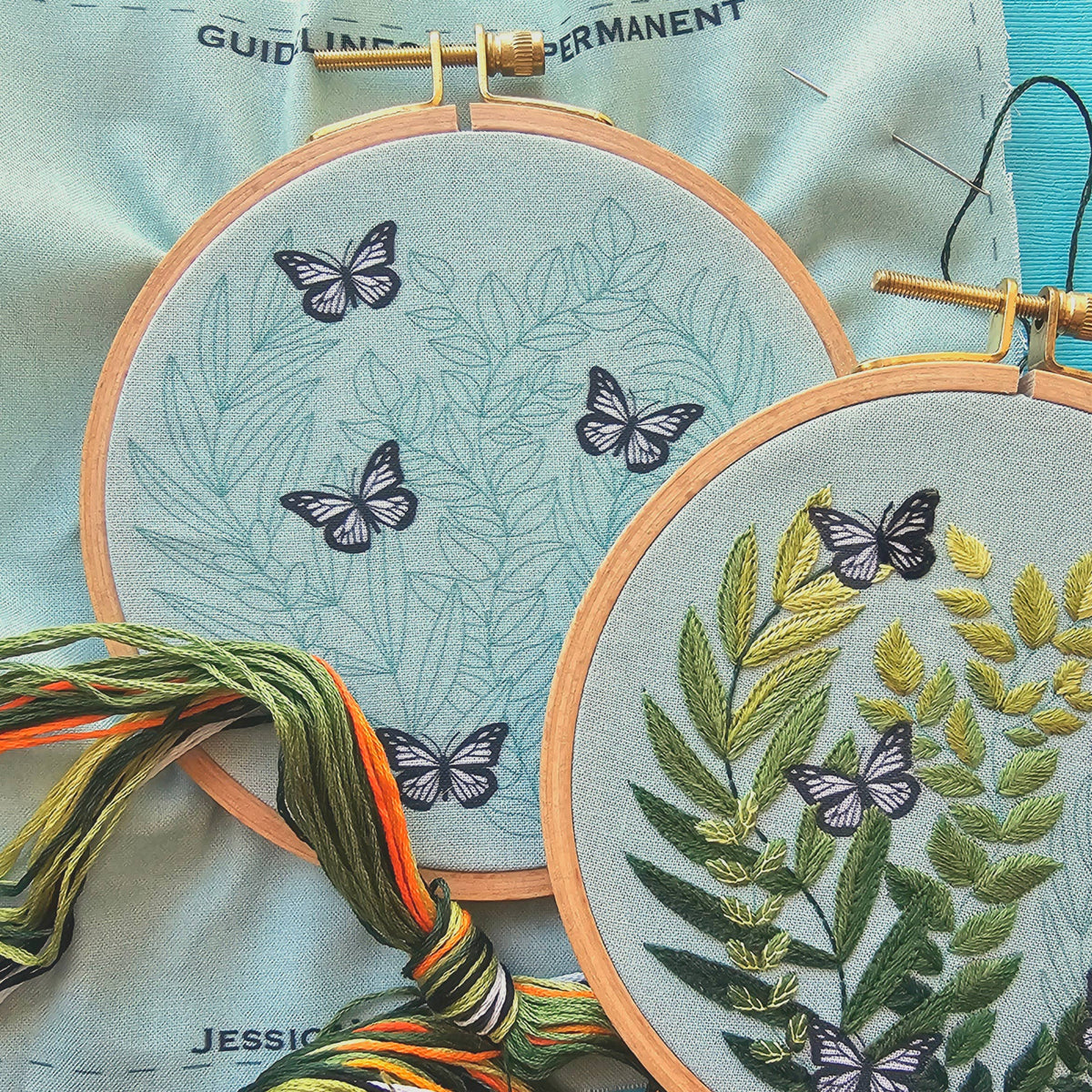 Butterfly Grove DIY Hand Embroidery Kit