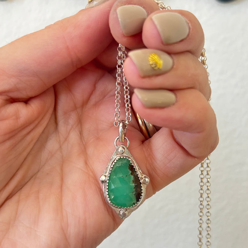 Compass Point Necklace,  16” length