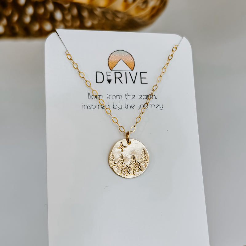 Hand Stamped Medium Coin Necklace