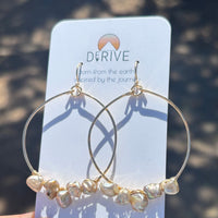 Luminous Pearl Hoop Earrings