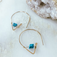 Kingman Turquoise Ear Threaders