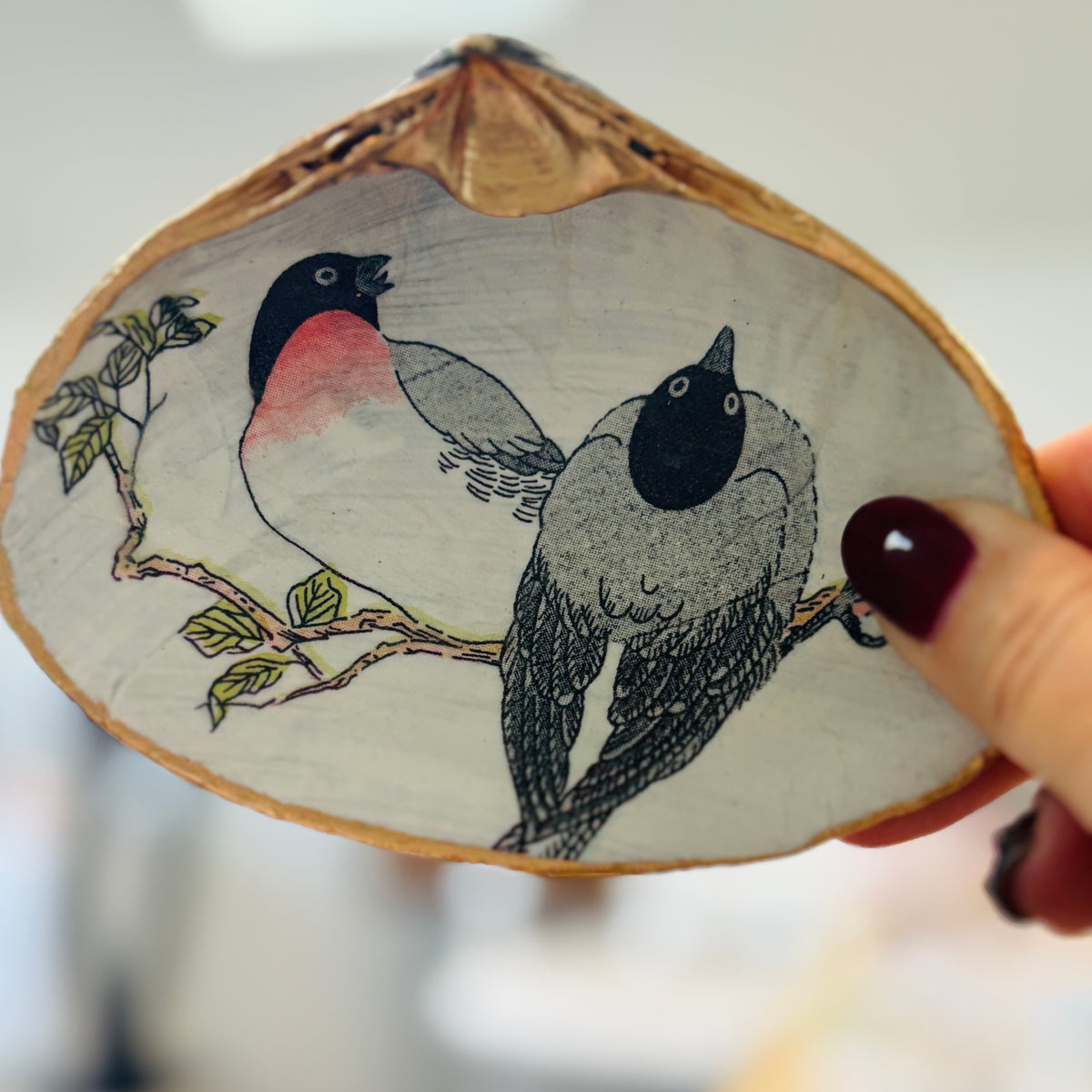 Birds of a Feather Shell Jewelry Dish