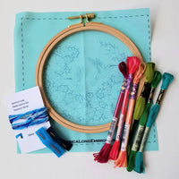 Summer Hummingbird Embroidery Kit