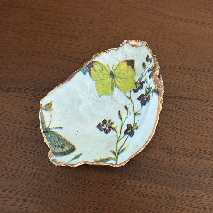 Wild Flowers Shell Jewelry Dish