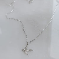 Dainty Flying Sparrow Necklace