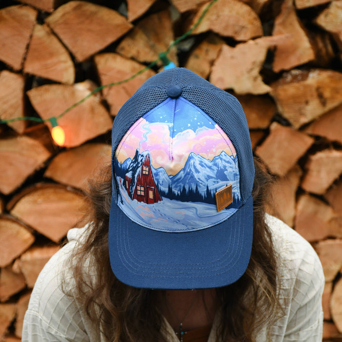 A-Frame Unisex Trucker Hat  - Navy