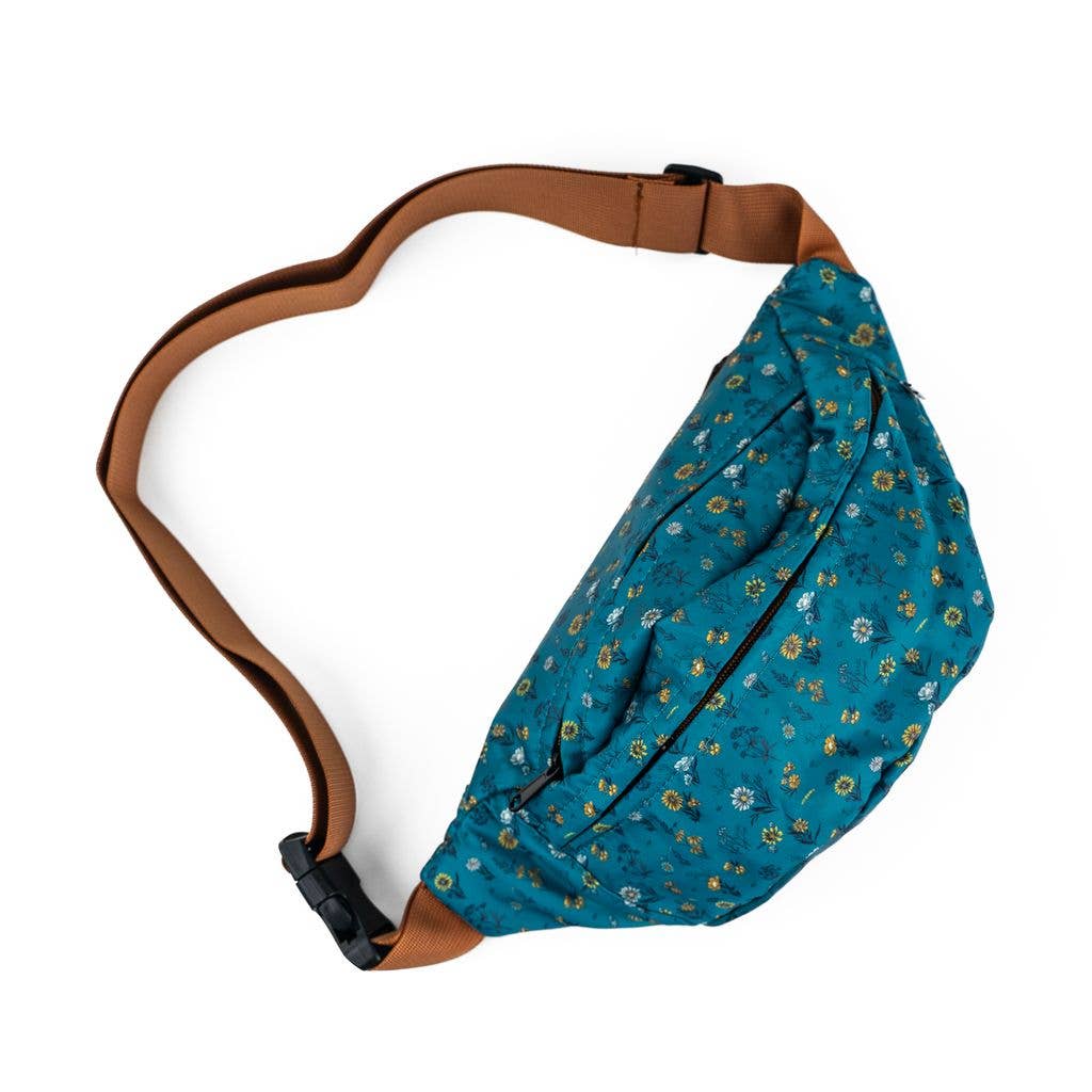 Belt Bag - Spring Floral Teal