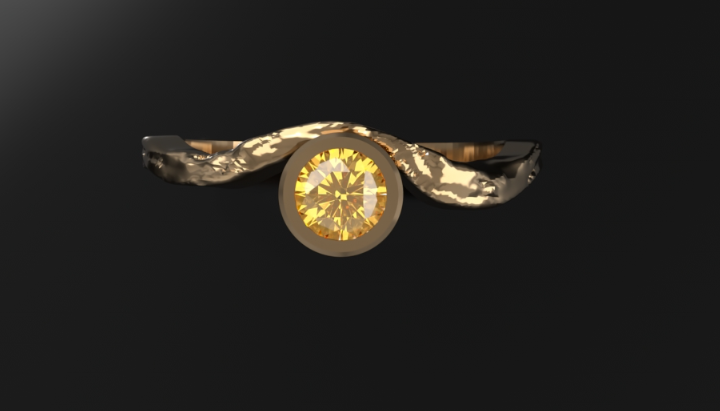 Current Ring with Citrine